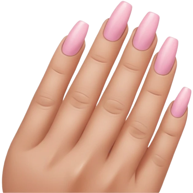 light pink duck shaped nails on tan skin emoji