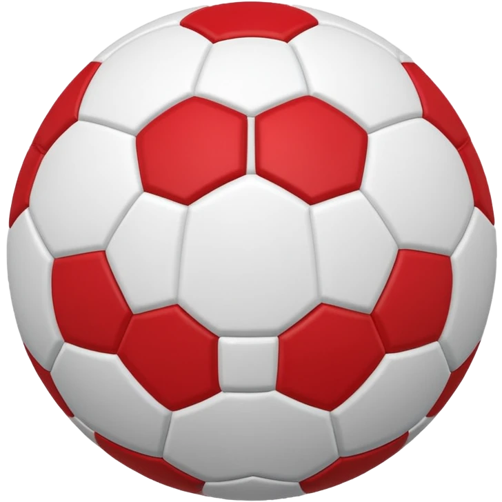 soccer ball with red and white panels emoji