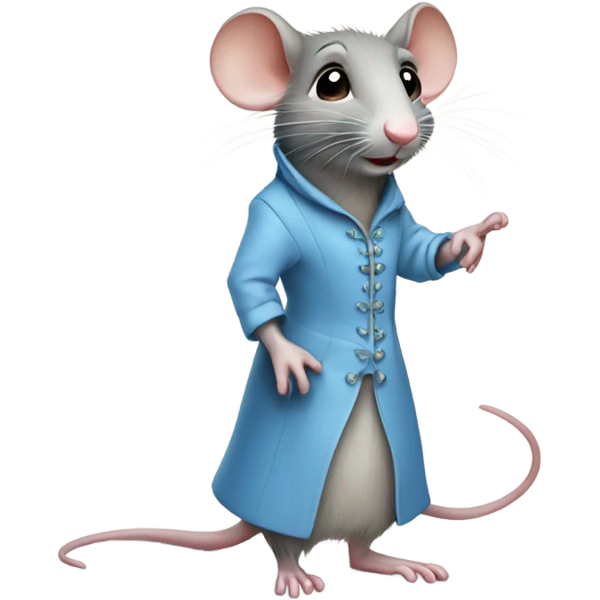 Cinderella rat, standing, wear clothes  emoji