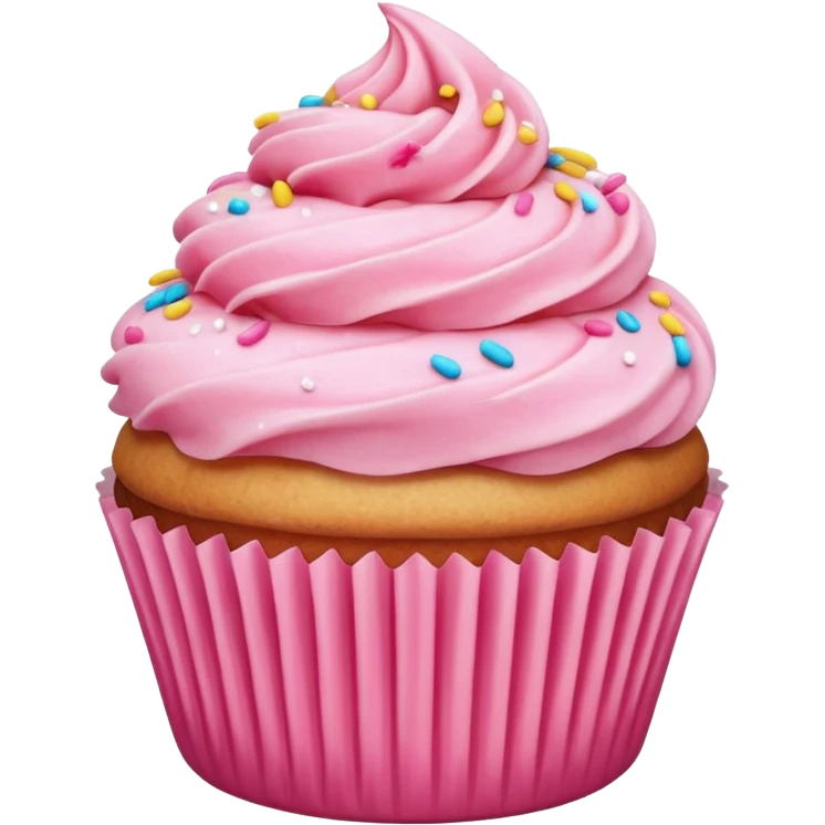 Cupcake with pink icing emoji