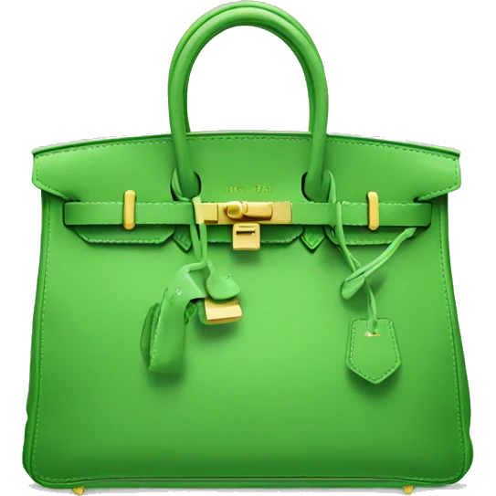 Birkin bag green emoji