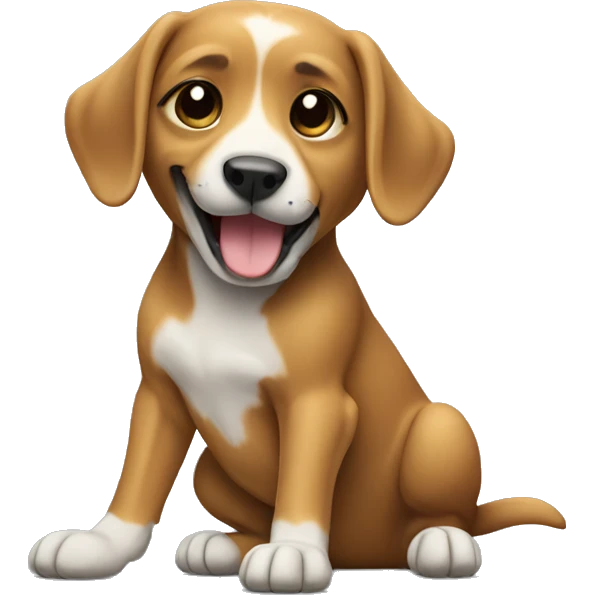 Dog doing the splits emoji