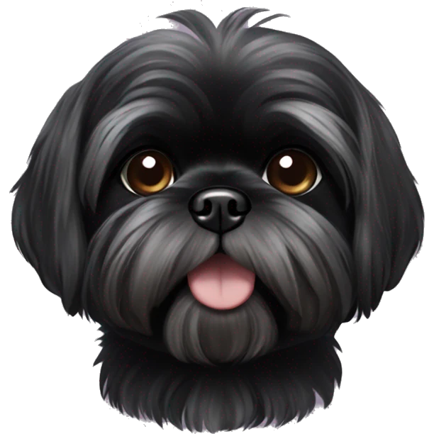 Black shih tzu  emoji
