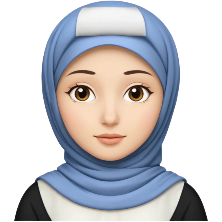Hijab white dres emoji
