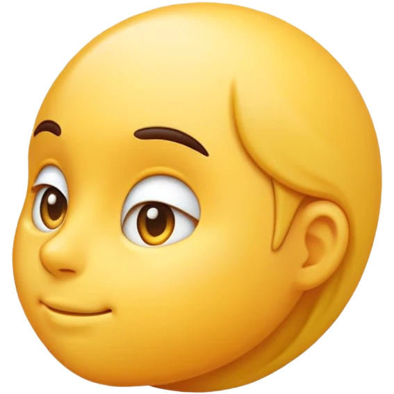 Emoji side profile but looking directly  emoji