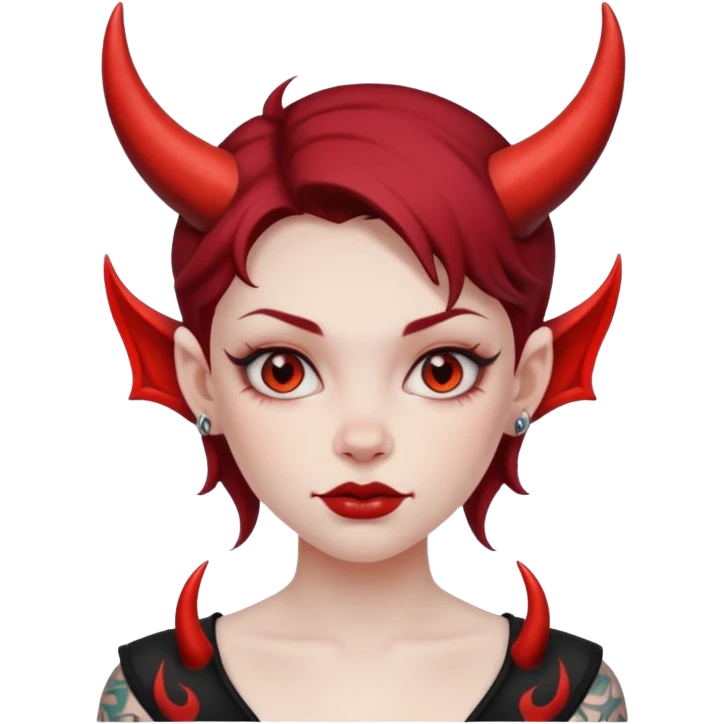 tattoes dgirl devil emoji