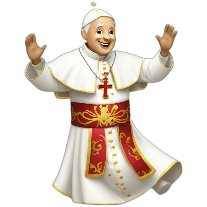 pope dancing zumba emoji