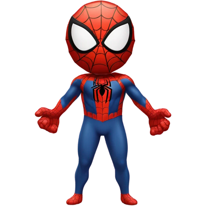 Un spiderman con corazones  emoji