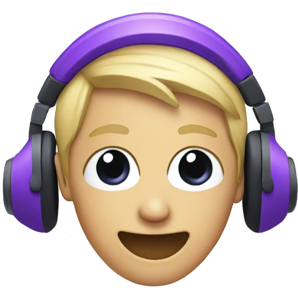 Purple headphones emoji