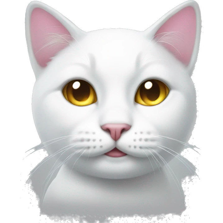 rainbow white cat emoji