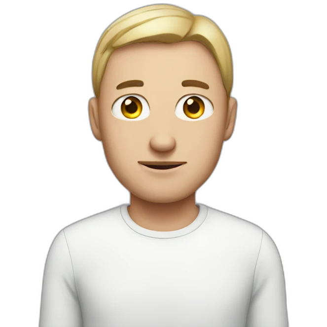 Man with pink eyes  emoji