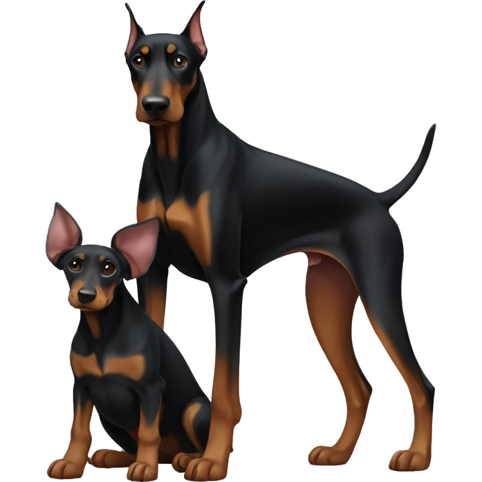 Doberman and Doberman together   emoji