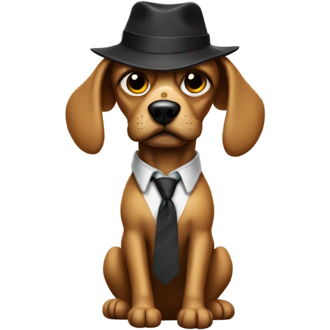 Gangster dog emoji