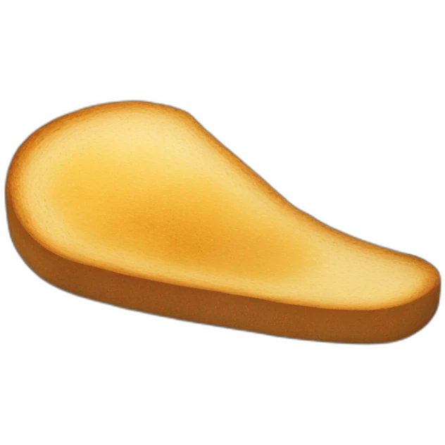 A piece of bread and a cup of coffee on the plate. emoji