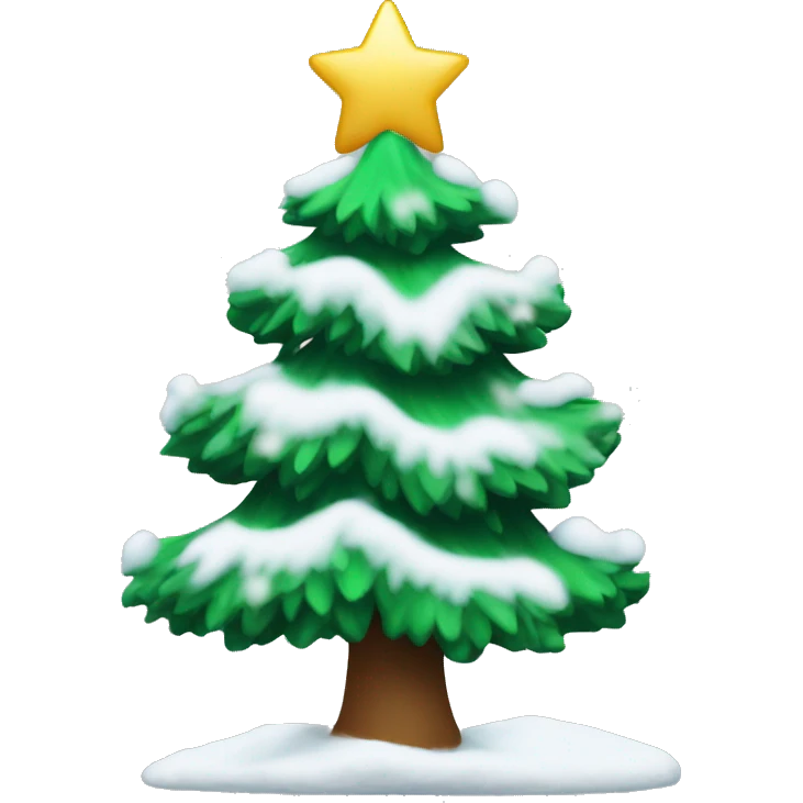 Christmas tree with snow  emoji