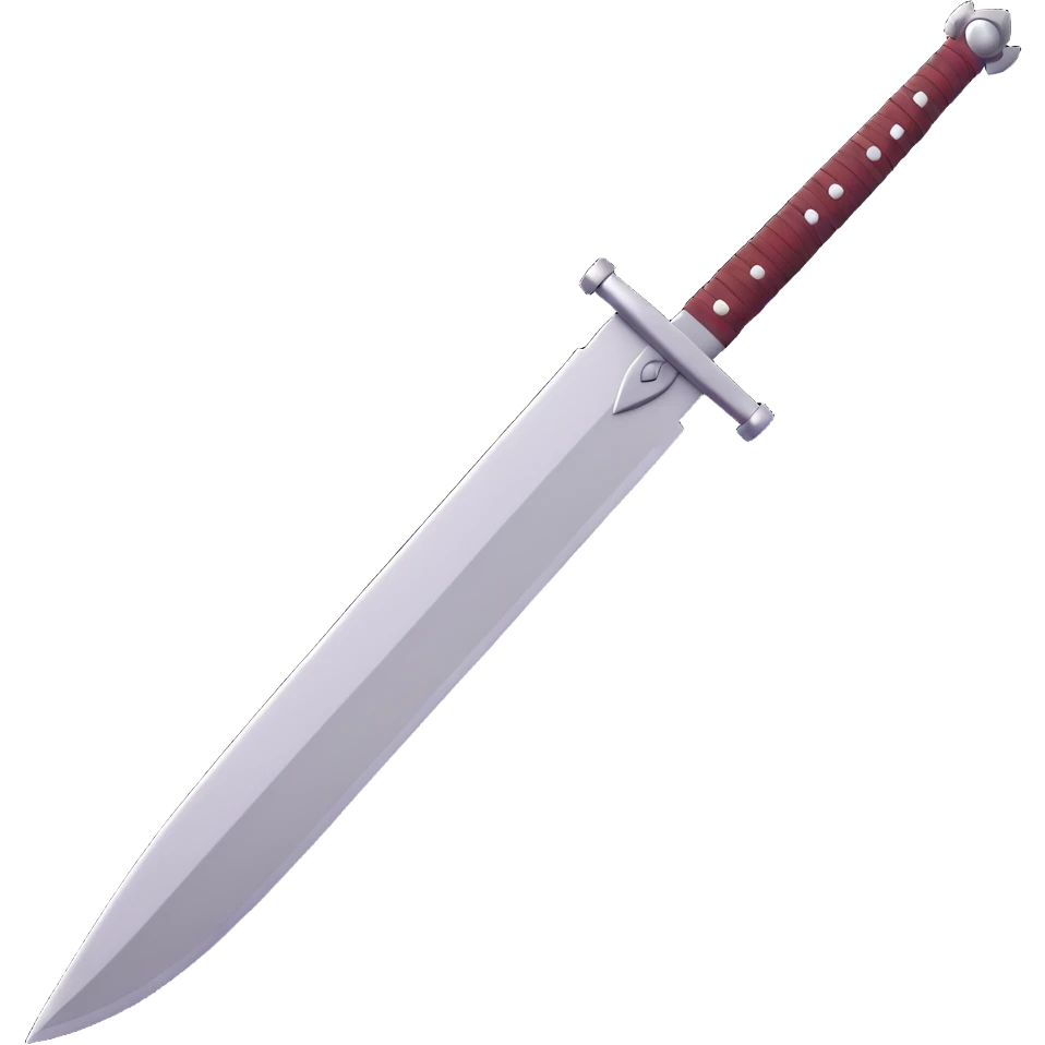 a fantasy sword with a double-pointed blade, sharp edge emoji