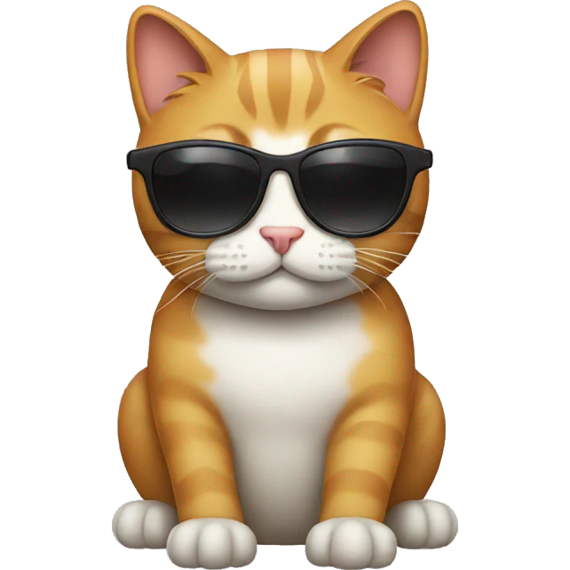 Cat with sunglasses emoji