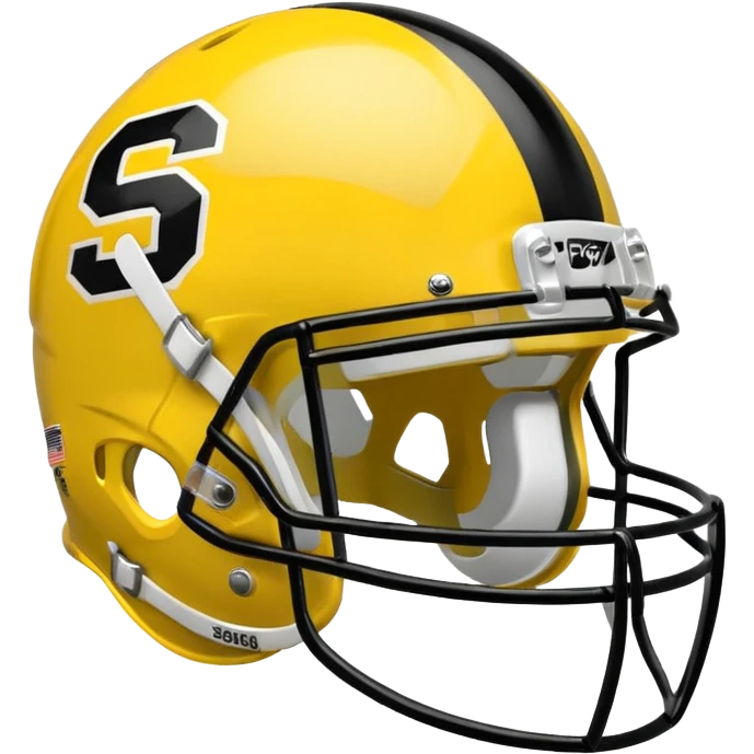 College football player helmet in yellow color emoji