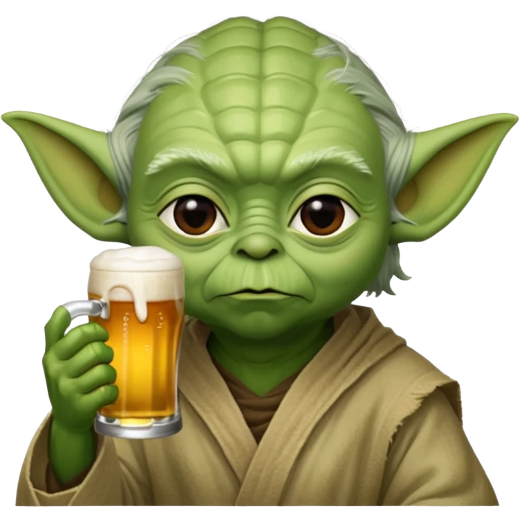Yoda qui boit une biere emoji