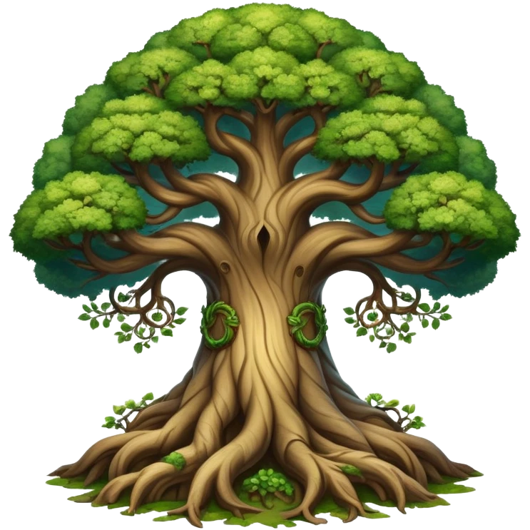 yggdrasil tree- upper world-lower world emoji