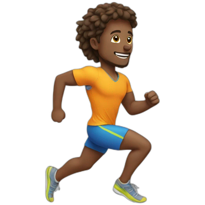 barefoot runner emoji