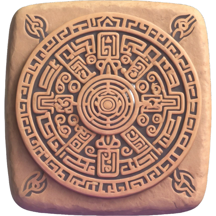 Mayan calendar stone emoji