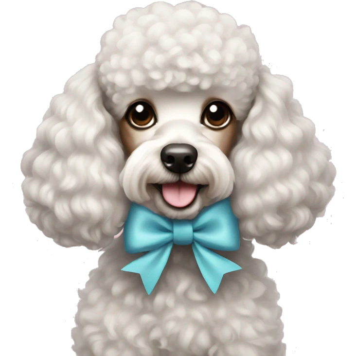 Poodle with bow emoji