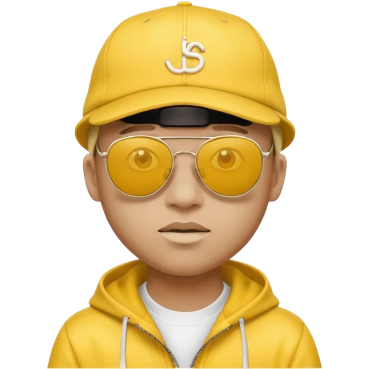 yellow rapper cap emoji