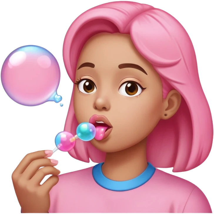 face blowing bubble gum emoji