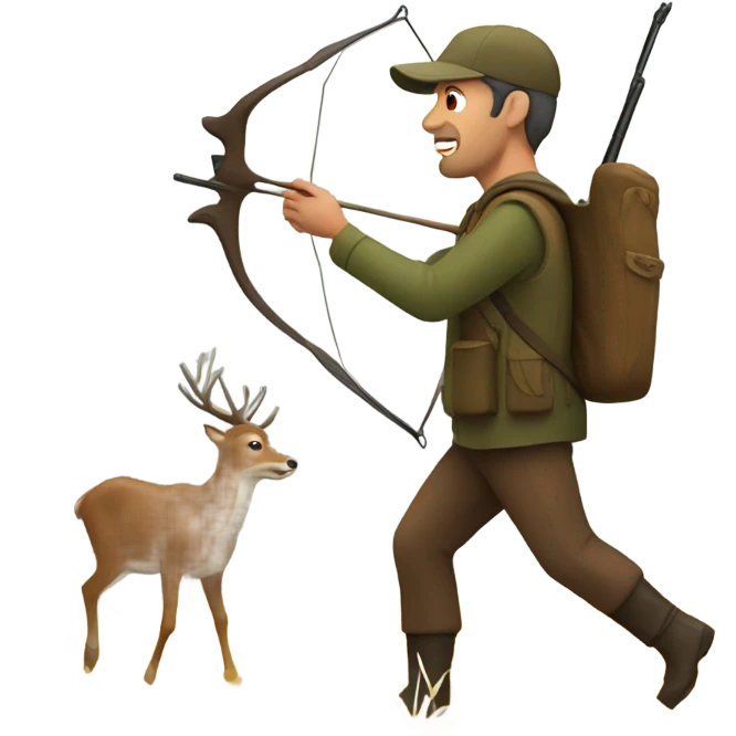 man hunting deer emoji