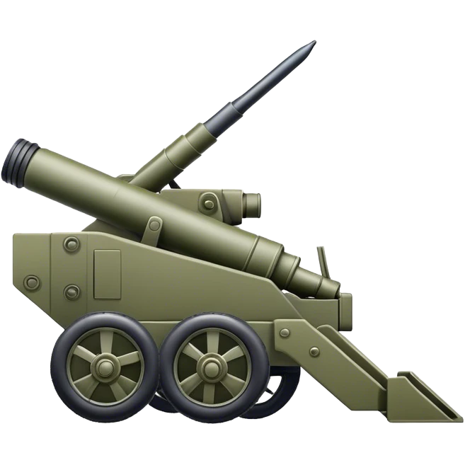 modern military artillery on wheels emoji