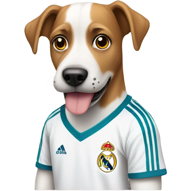 Dog in Real Madrid jersey  emoji