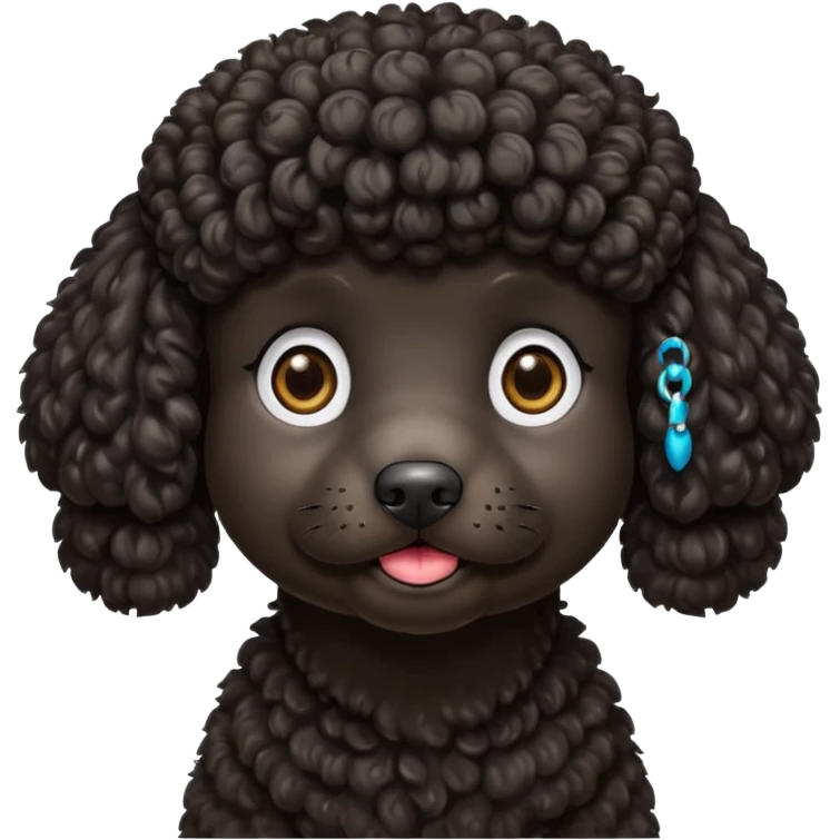 Black Poodle sitting emoji