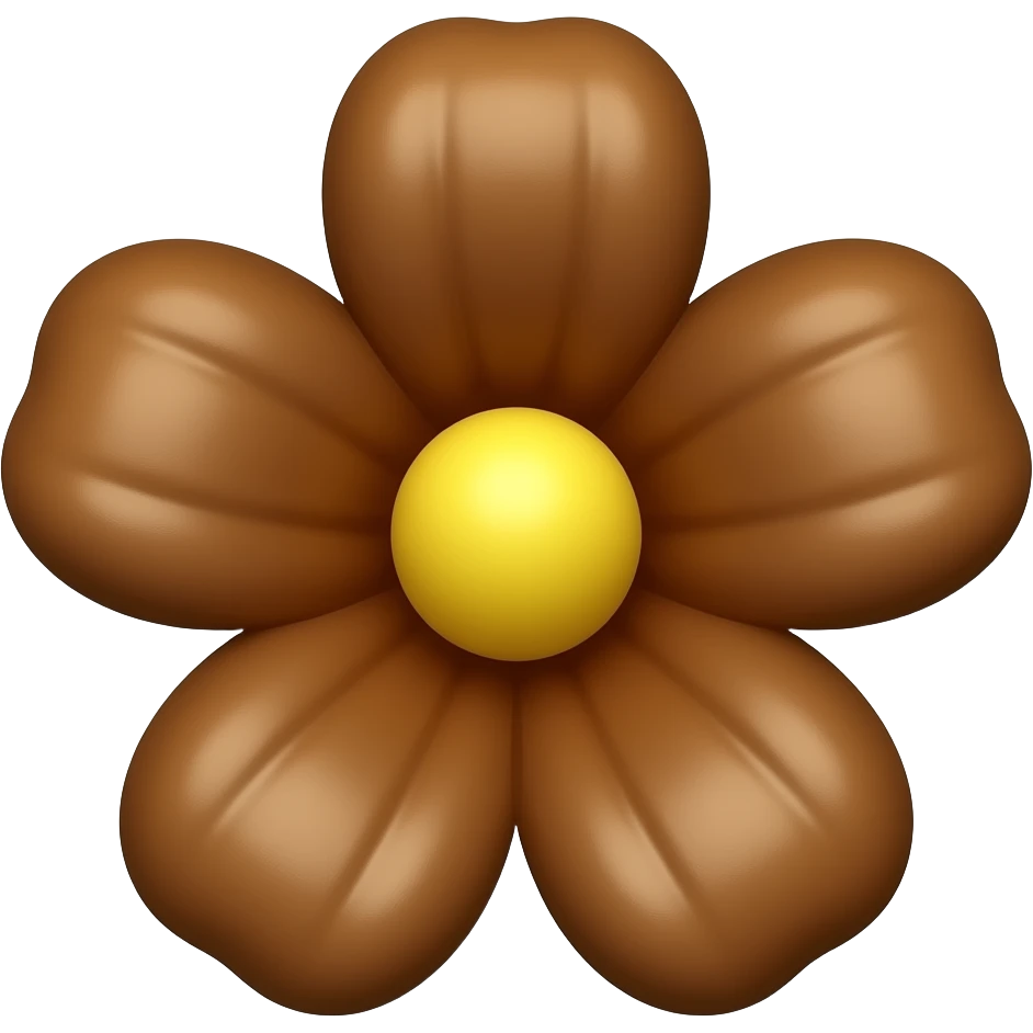 Brown flower emoji