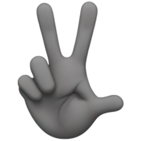 two finger emoji