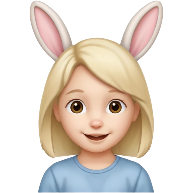 bunny ear wearing kid emoji