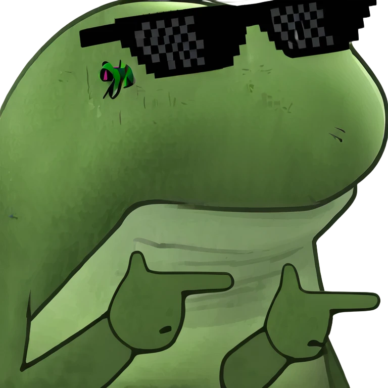 bufo frog meme with sunglasses emoji