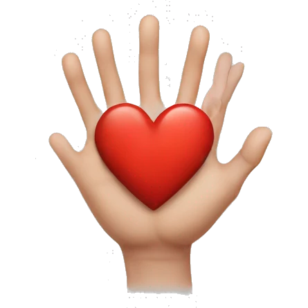 Heart hand emoji
