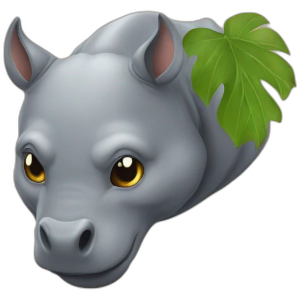 Chat sur rhinocéros emoji