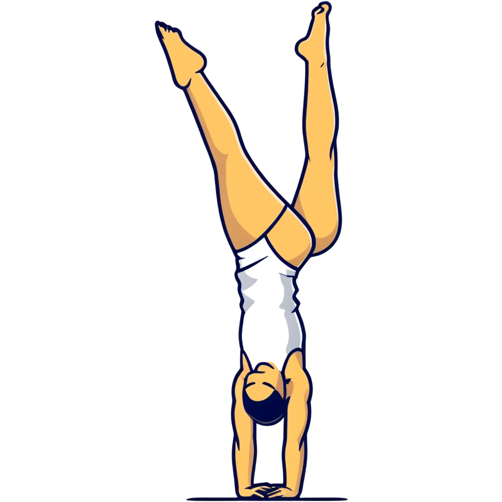 acrobat doing handstand on one hand emoji