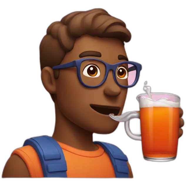 person drinking iron bru emoji