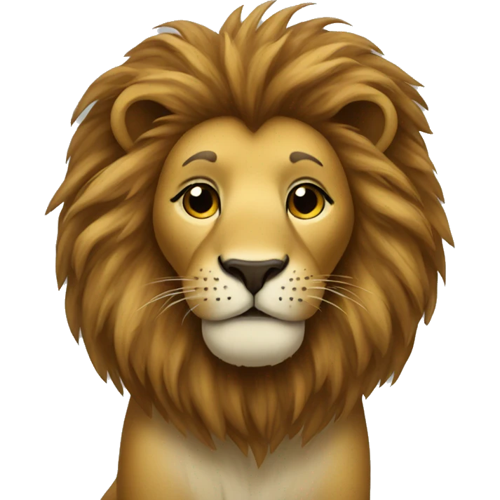 Lion with love emoji emoji