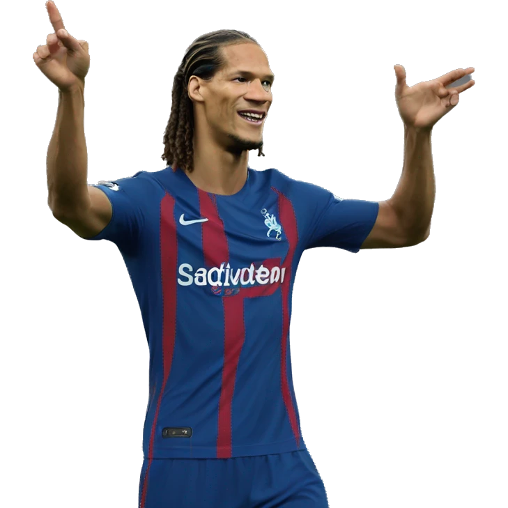Van Dijk raises his hand emoji