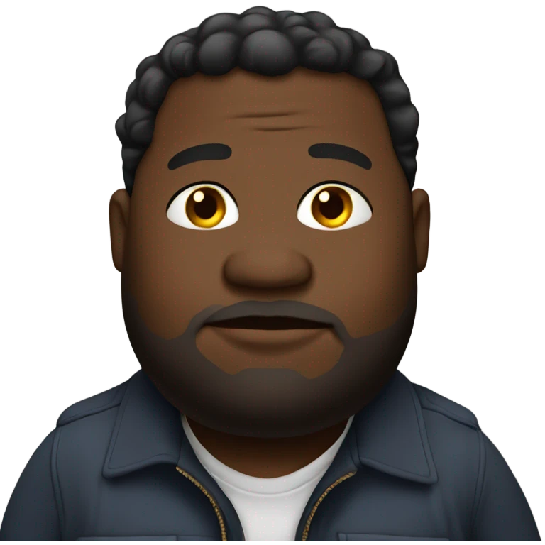 fat black man emoji