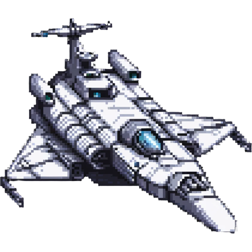 Battleship-style space cruiser with weapons and armor plating emoji