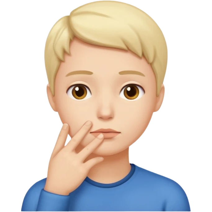 Persona indecisa tocándose la barbilla. emoji