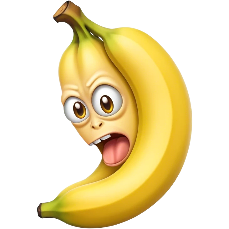 portrait of Angry banana emoji
