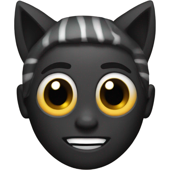 EvilLarry looking freaky sam as this emoji but with cat ears and black skin emoji