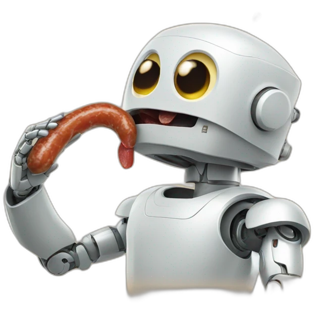 robot eating salchichon emoji