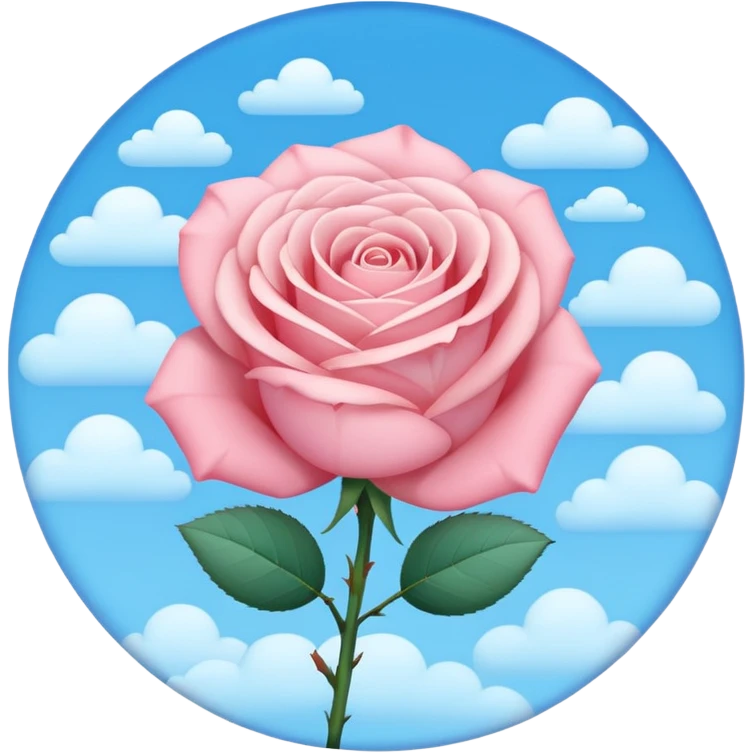Rose sky blue  emoji